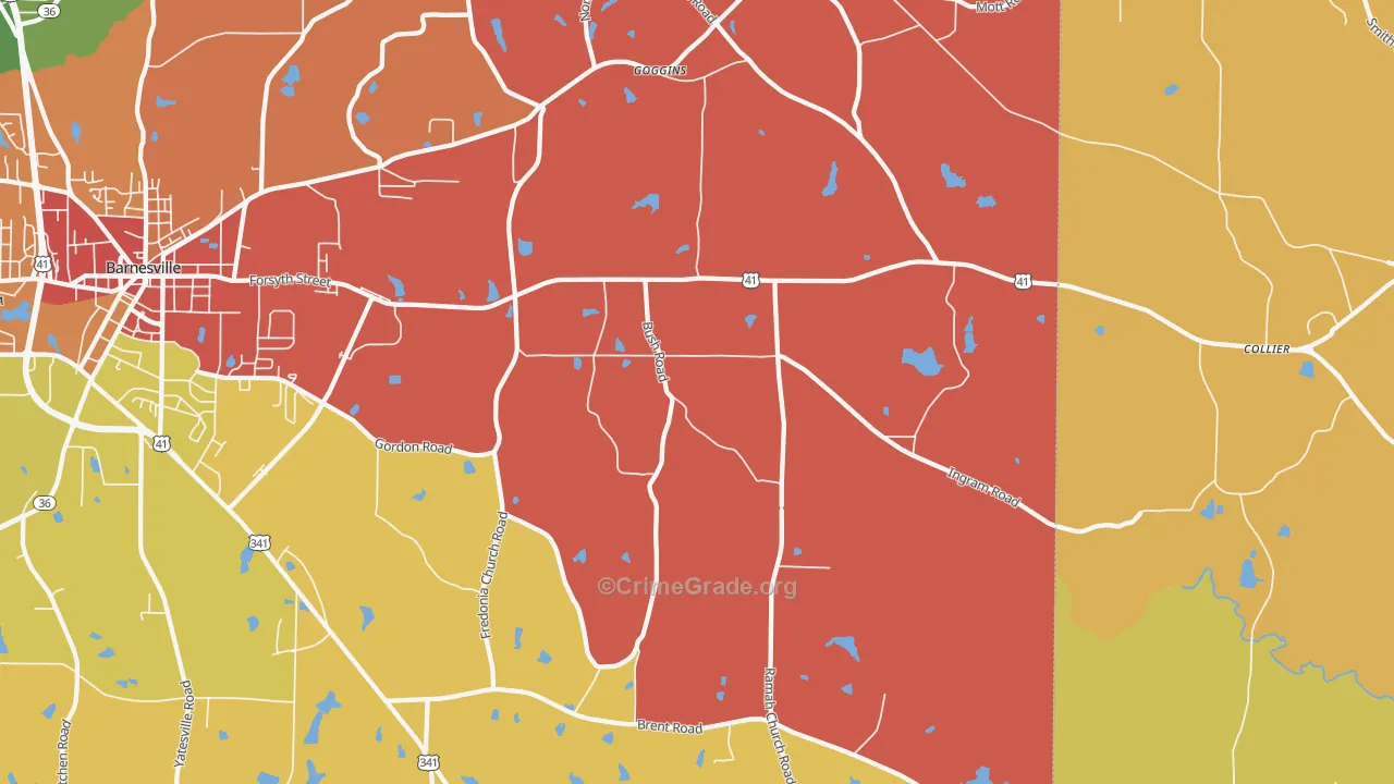 Goggins, GA Map of Assault Rates