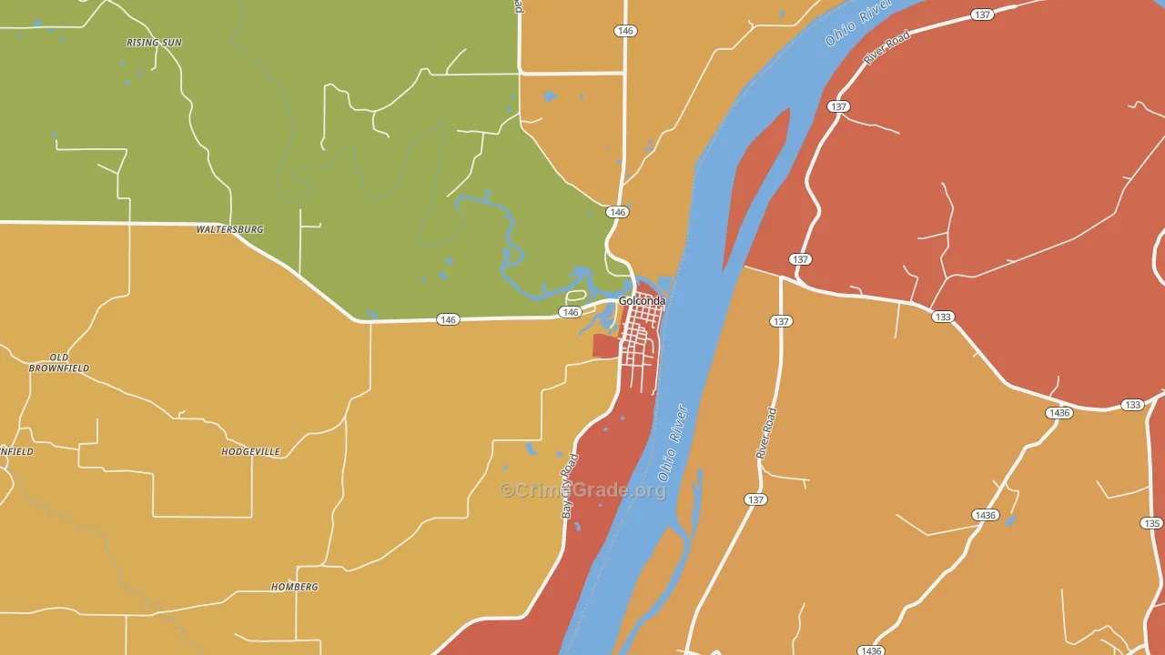 Golconda, IL Map of Assault Rates