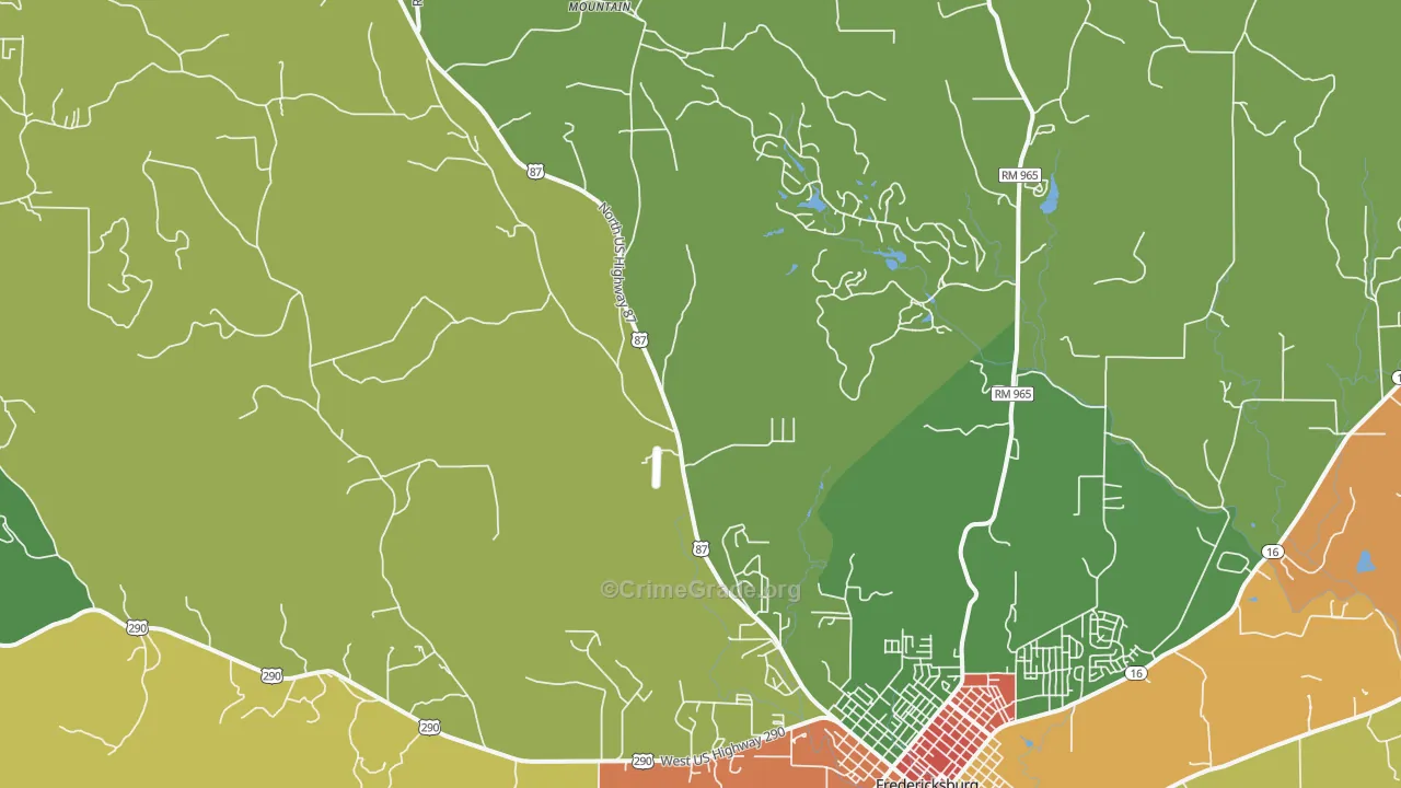 Gold, TX Map of Assault Rates