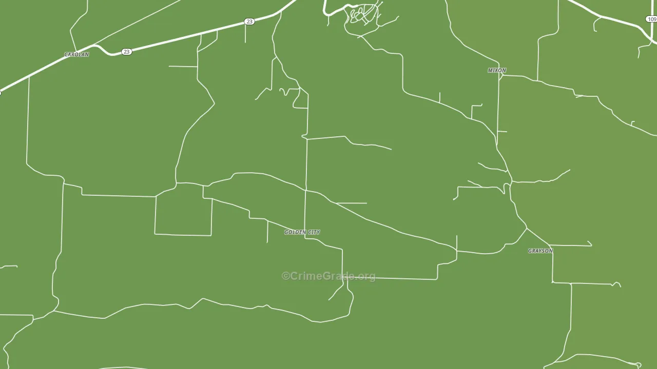 Golden City, AR Map of Assault Rates