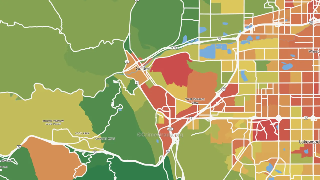 Golden, CO Map of Assault Rates