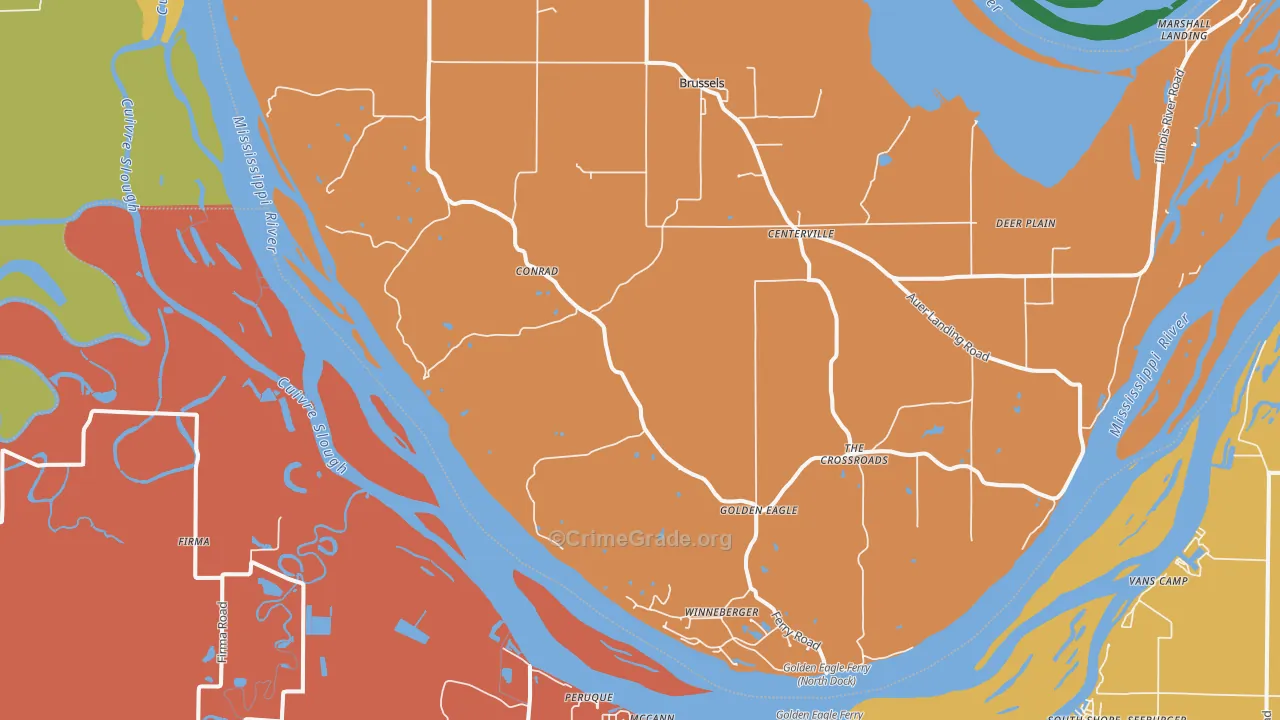 Golden Eagle, IL Map of Assault Rates