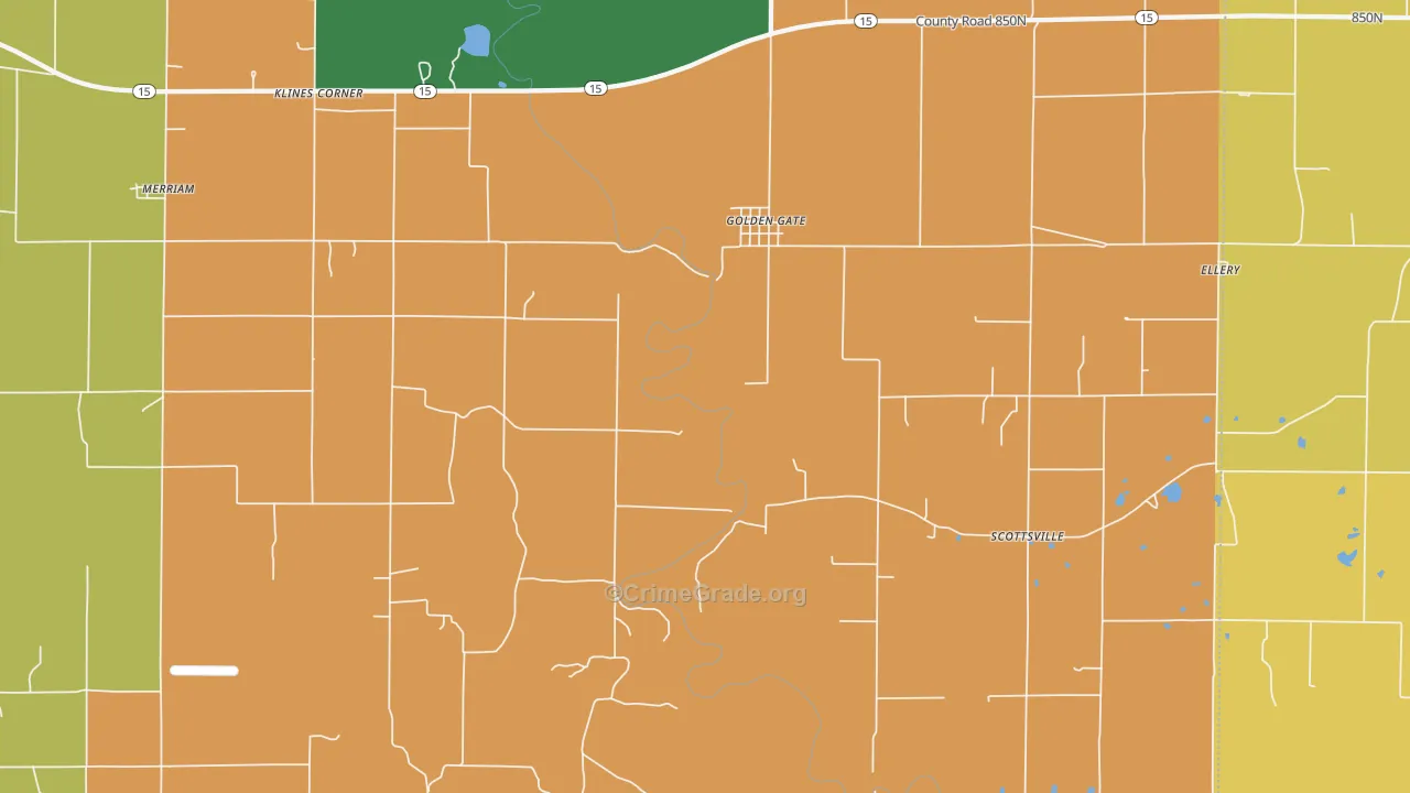 Golden Gate, IL Map of Assault Rates
