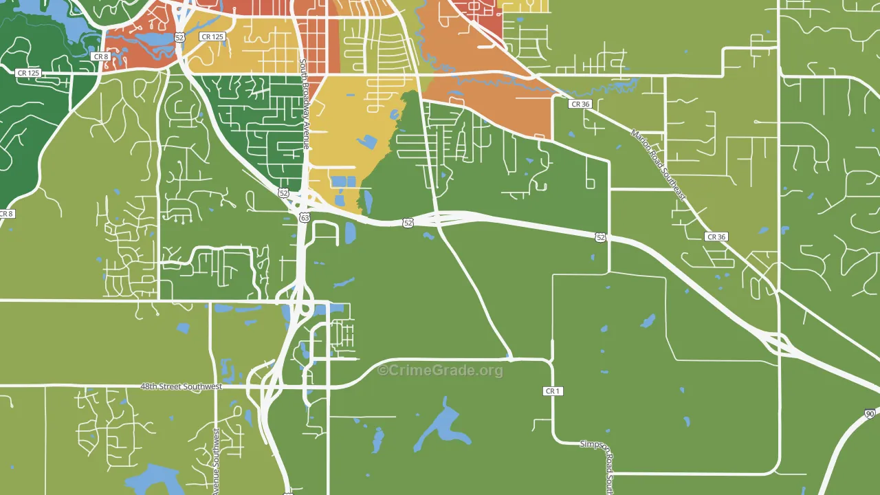 Golden Hill, MN Map of Assault Rates