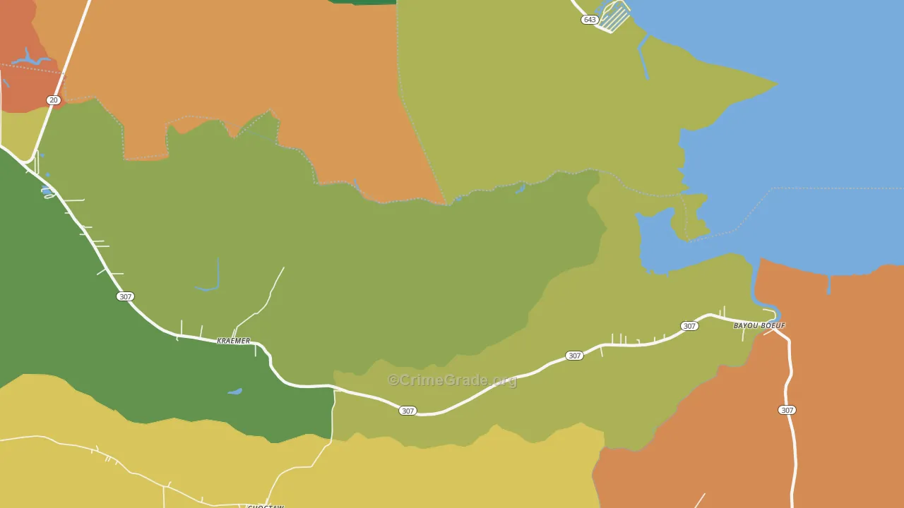 Golden Star Plantation, LA Map of Assault Rates
