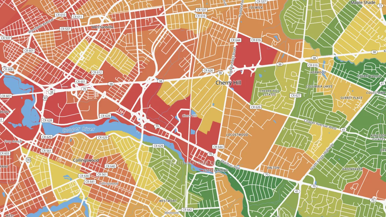 Golden Triangle, NJ Map of Assault Rates