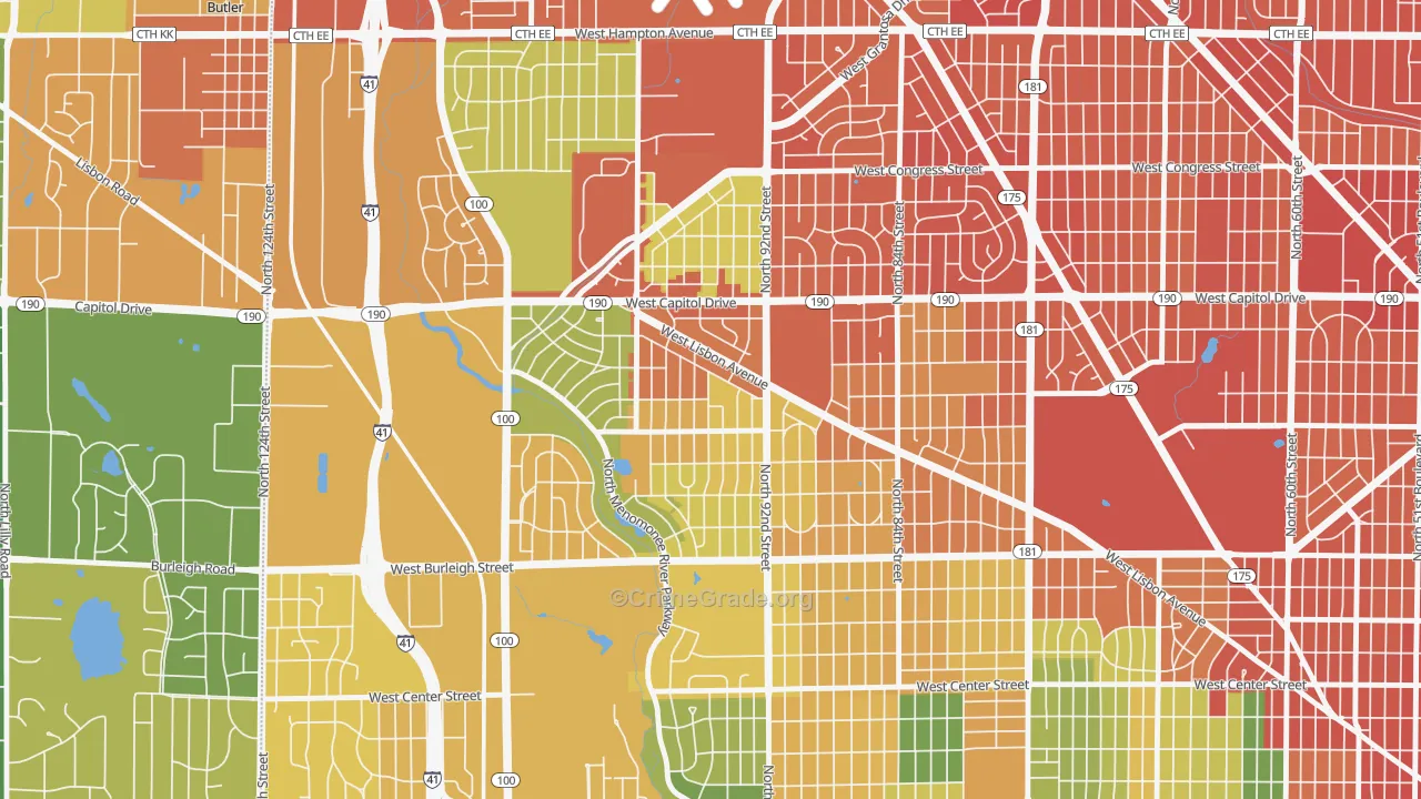 Golden Valley, Milwaukee, WI Map of Assault Rates