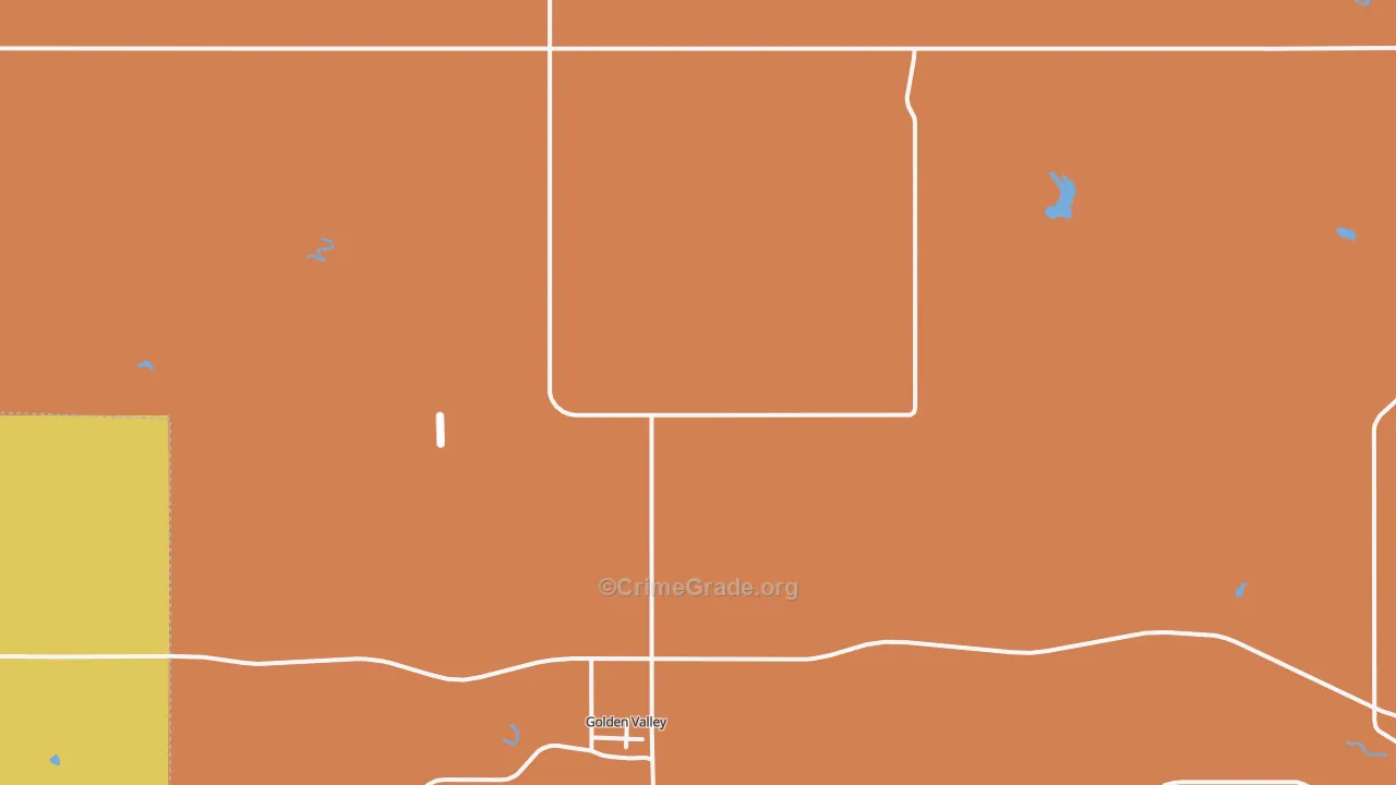 Golden Valley, ND Map of Assault Rates