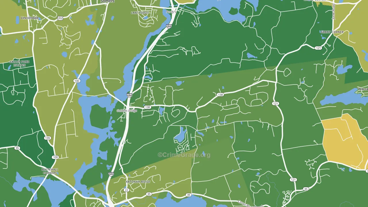 Goldens Bridge, NY Map of Assault Rates