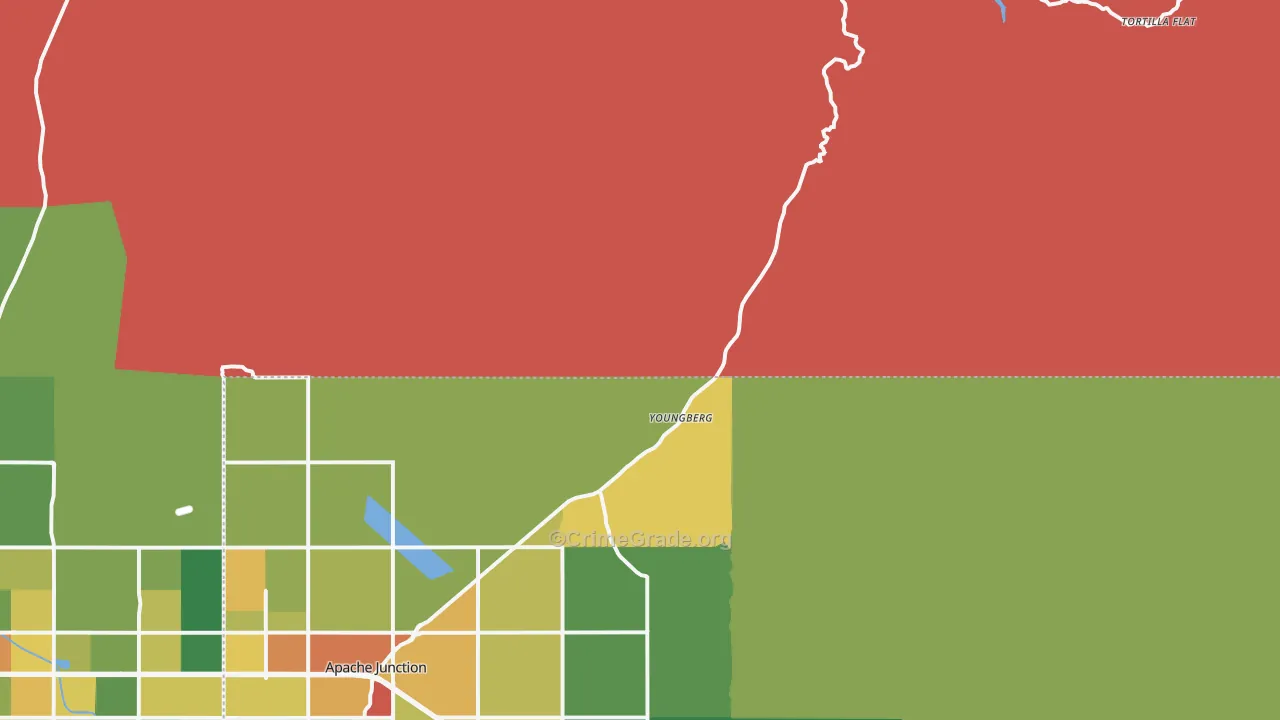 Goldfield, AZ Map of Assault Rates