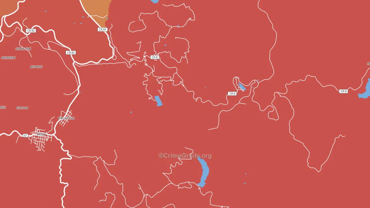 Goldfield, CO Map of Assault Rates