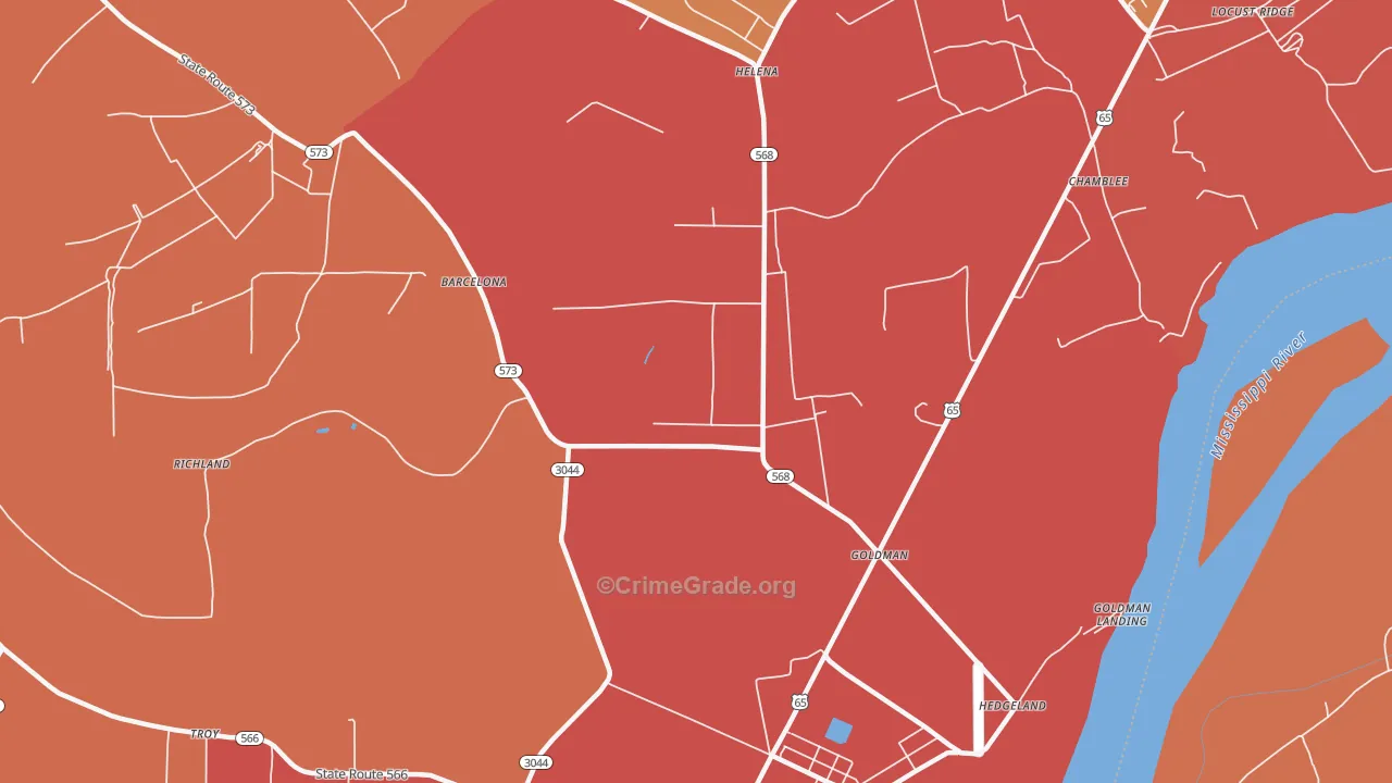 Goldman, LA Map of Assault Rates