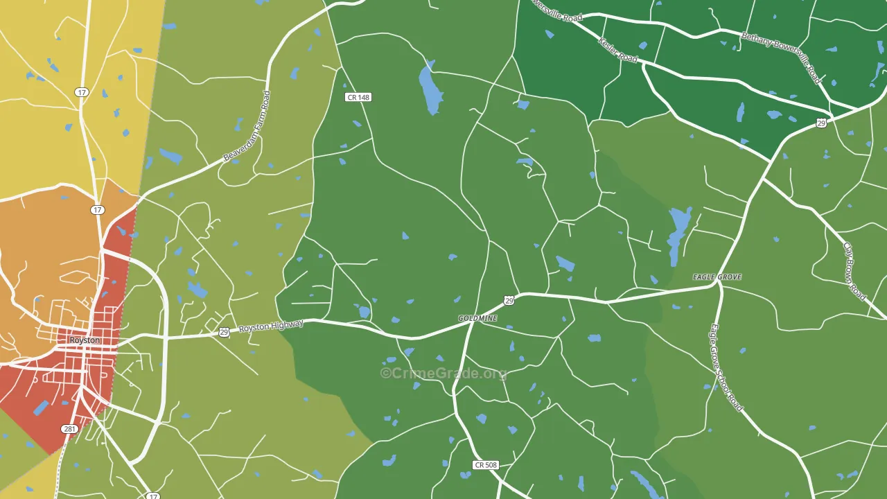 Goldmine, GA Map of Assault Rates