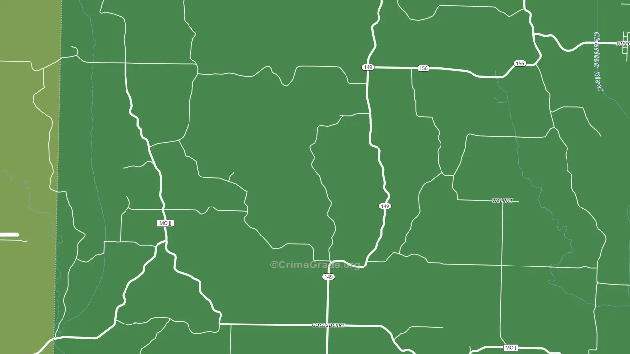 Goldsberry, MO Map of Assault Rates