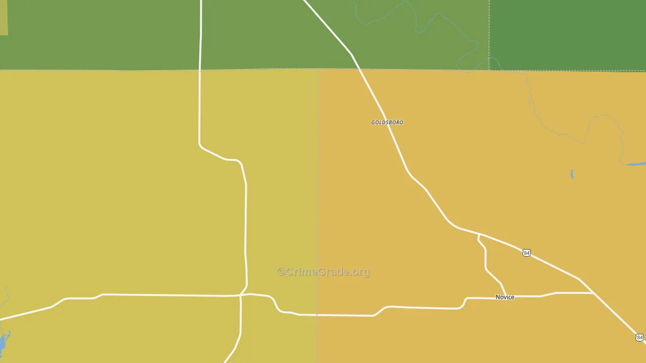 Goldsboro, TX Map of Assault Rates