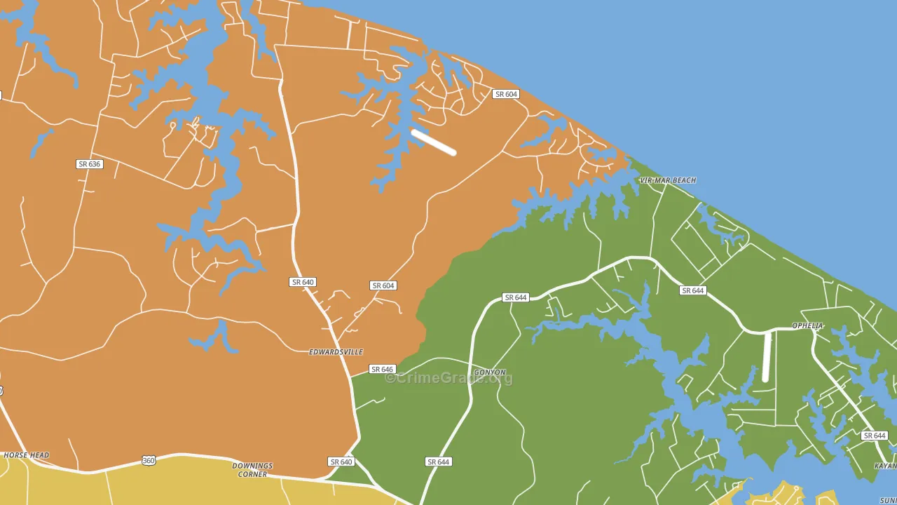 Gonyon, VA Map of Assault Rates
