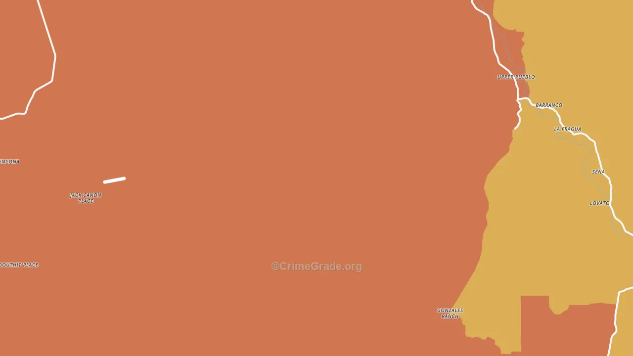 Gonzales Ranch, NM Map of Assault Rates