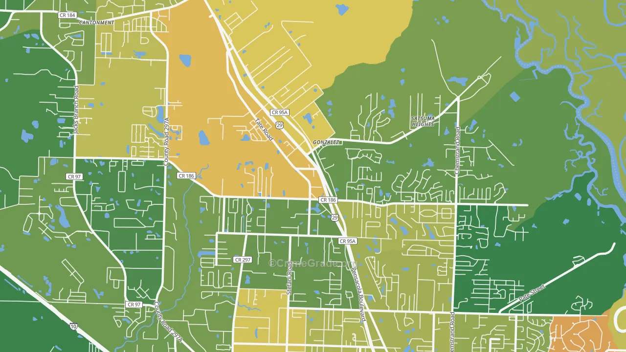 Gonzalez, FL Map of Assault Rates