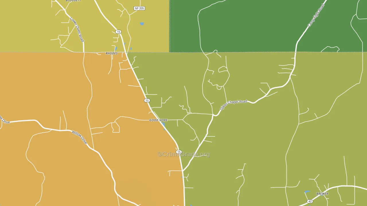 Good Hope, MS Map of Assault Rates