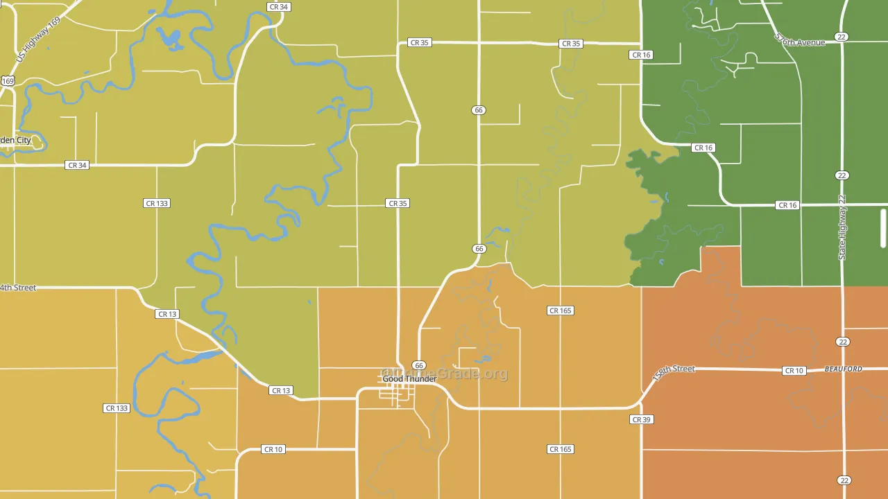 Good Thunder, MN Map of Assault Rates