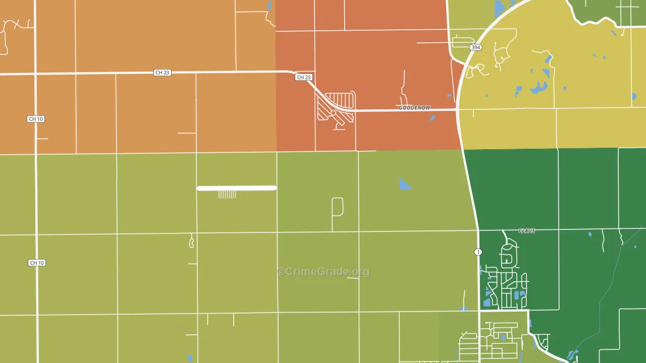 Goodenow, IL Map of Assault Rates