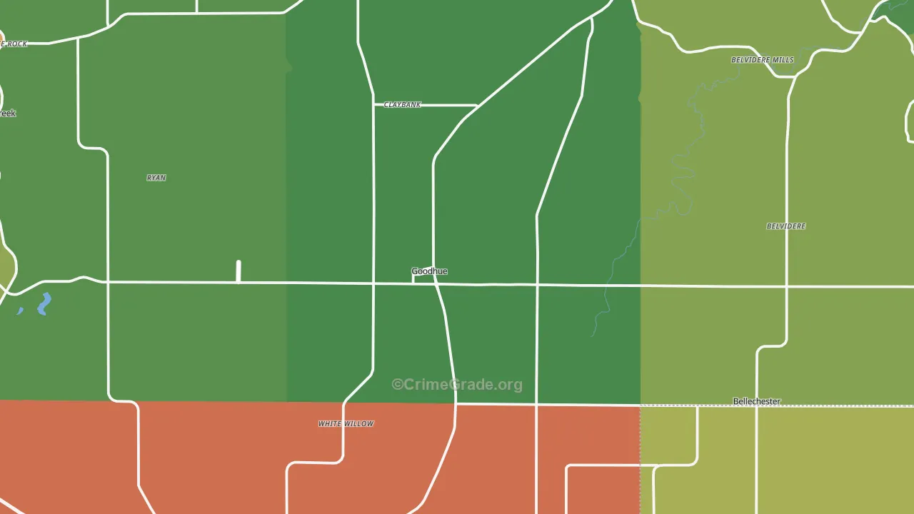 Goodhue, MN Map of Assault Rates