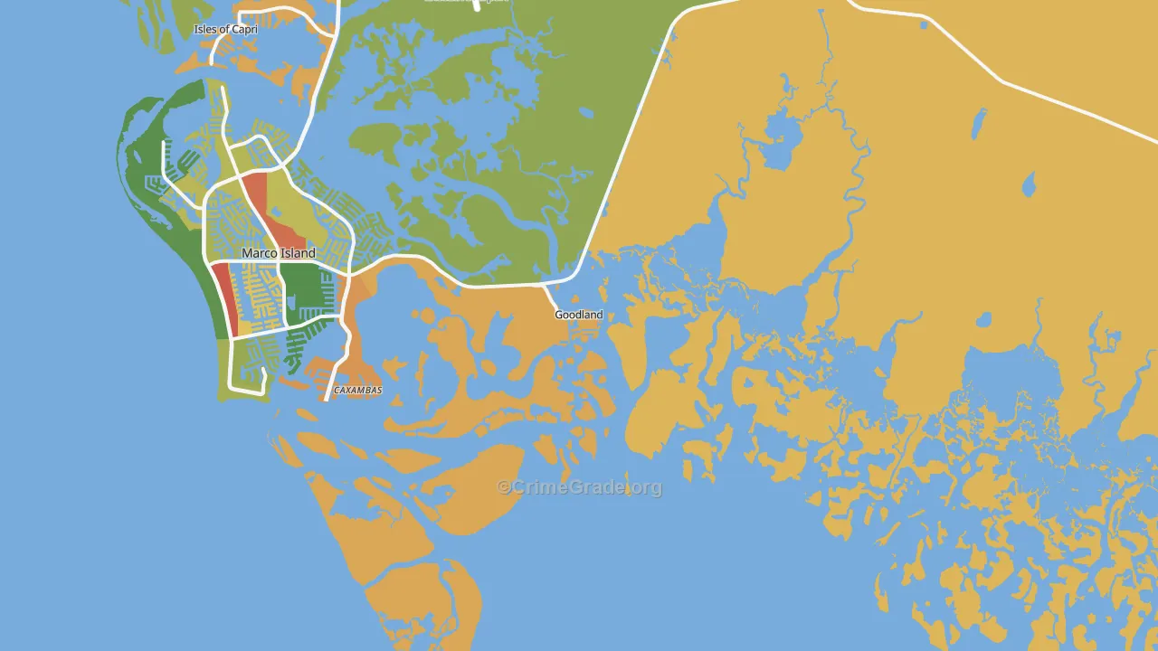 Goodland, FL Map of Assault Rates
