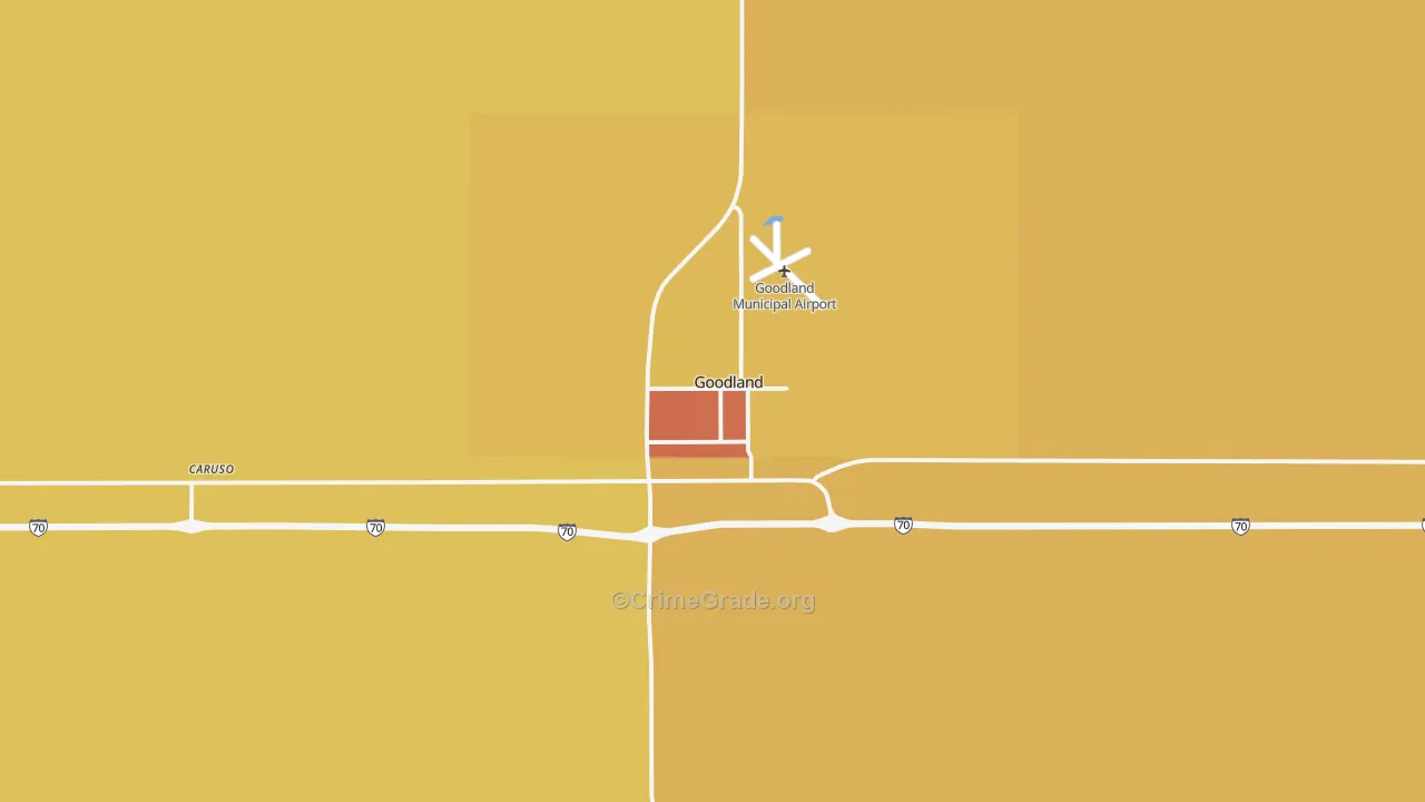 Goodland, KS Map of Assault Rates