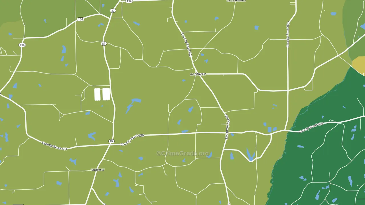 Goodman, AL Map of Assault Rates