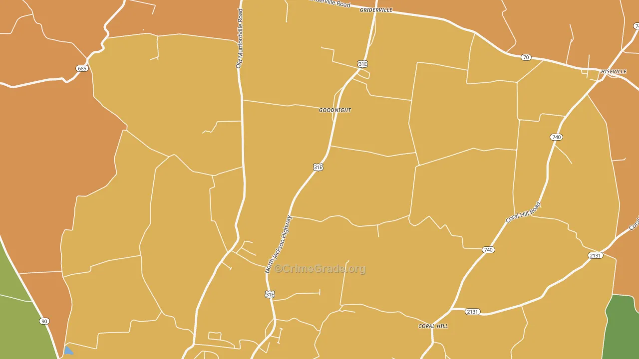 Goodnight, KY Map of Assault Rates