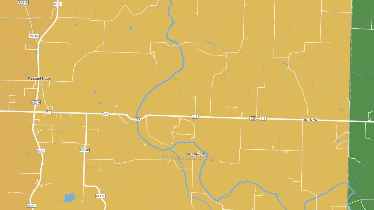 Goodnight, MO Map of Assault Rates