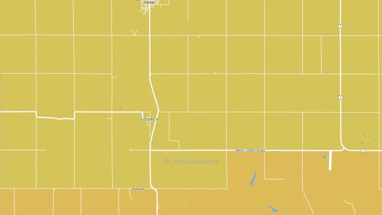 Goodrich, KS Map of Assault Rates