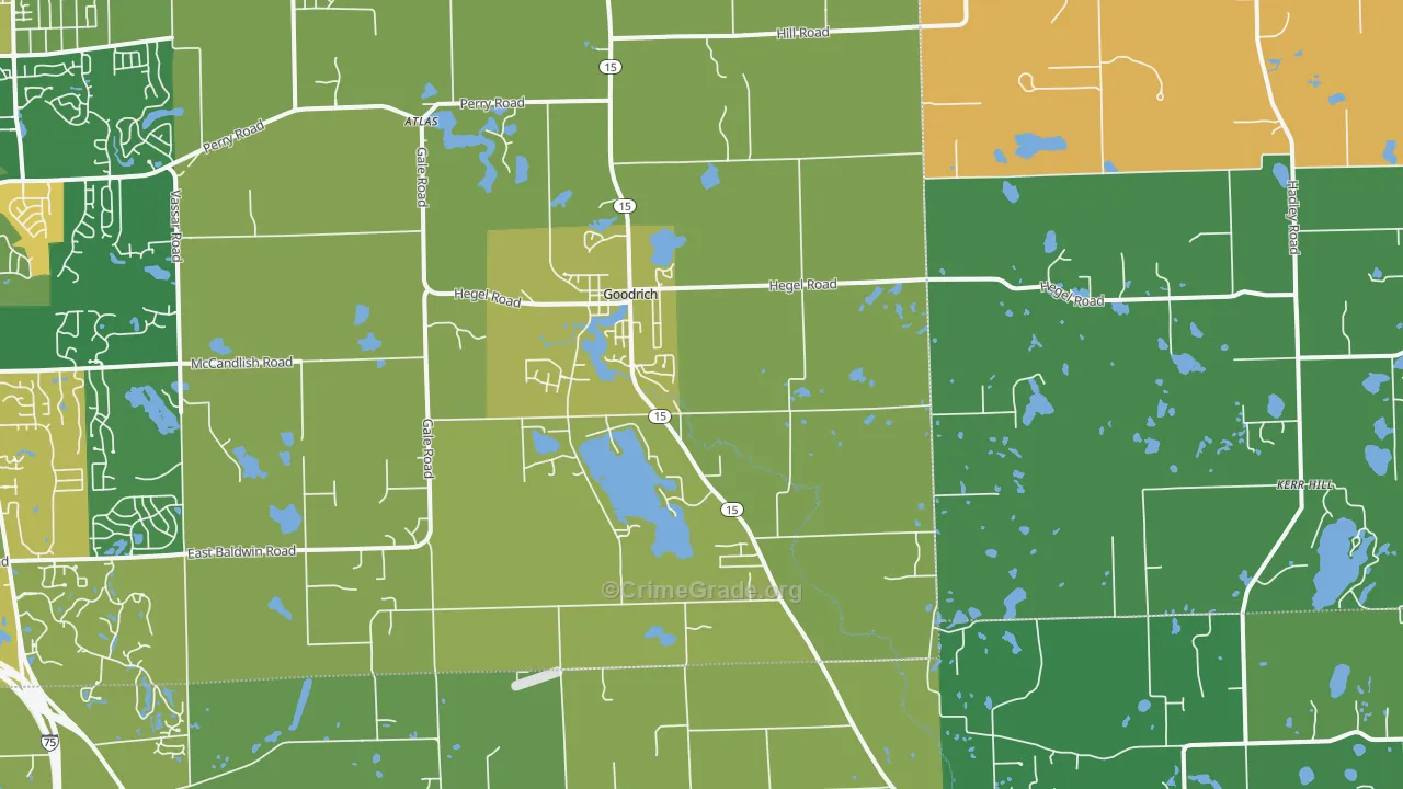 Goodrich, MI Map of Assault Rates
