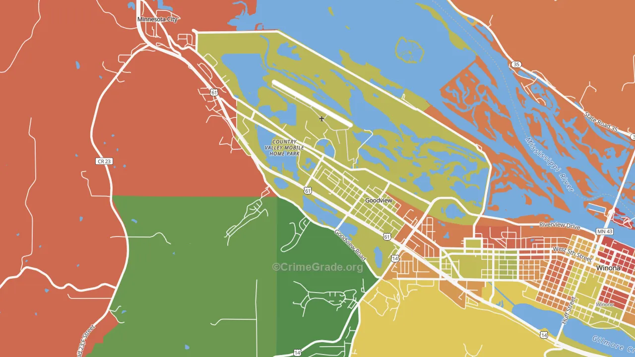 Goodview, MN Map of Assault Rates