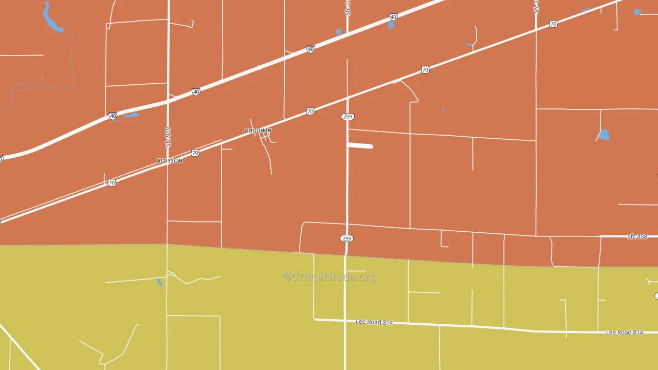 Goodwin, AR Map of Assault Rates