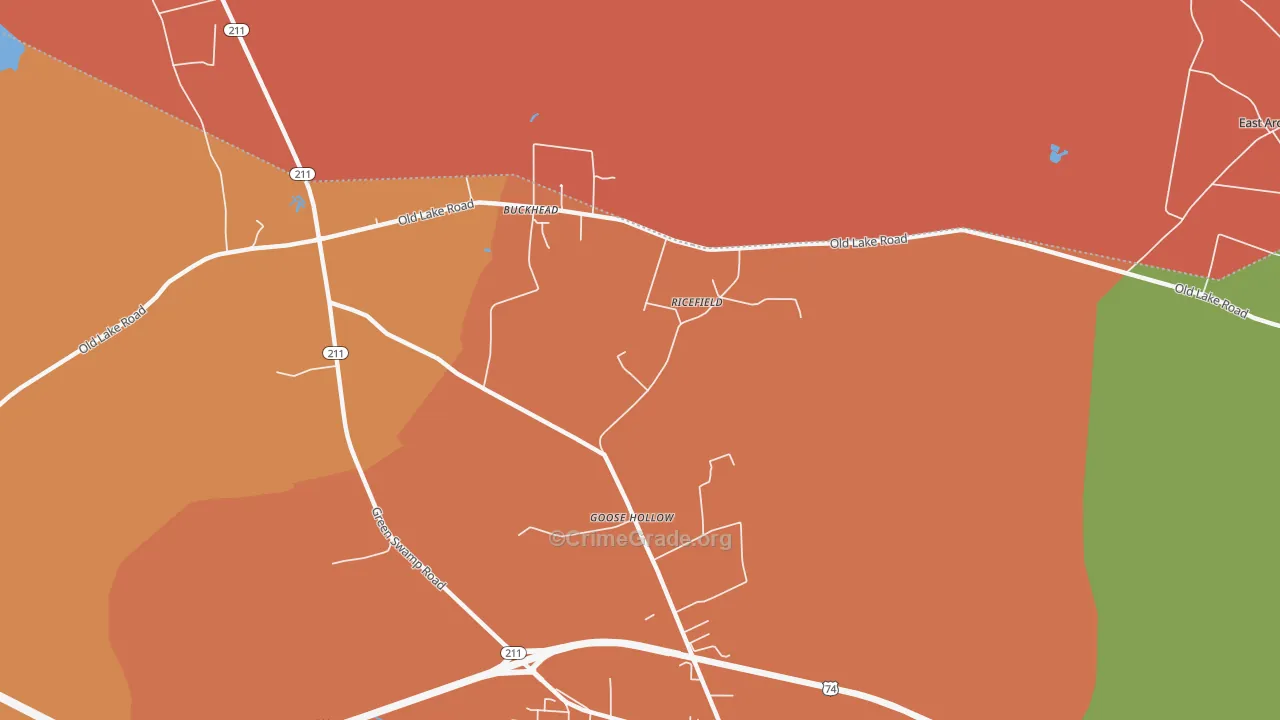 Goose Hollow, NC Map of Assault Rates