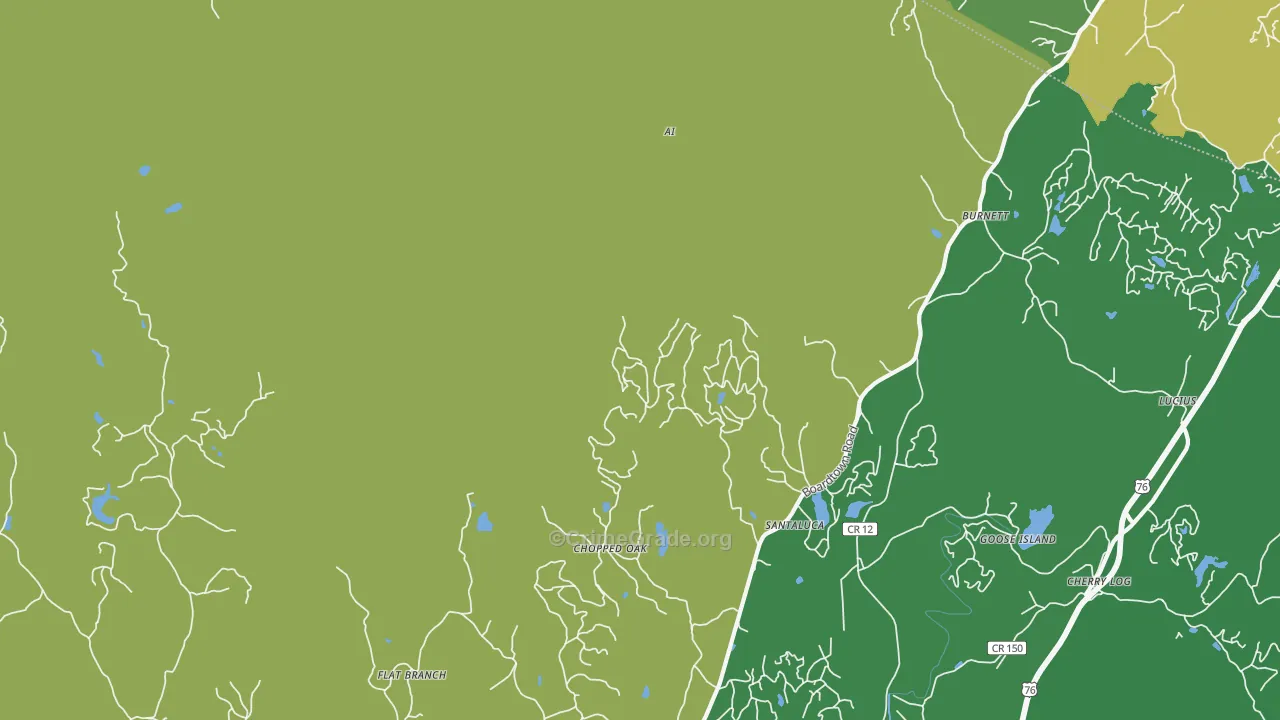 Goose Island, GA Map of Assault Rates