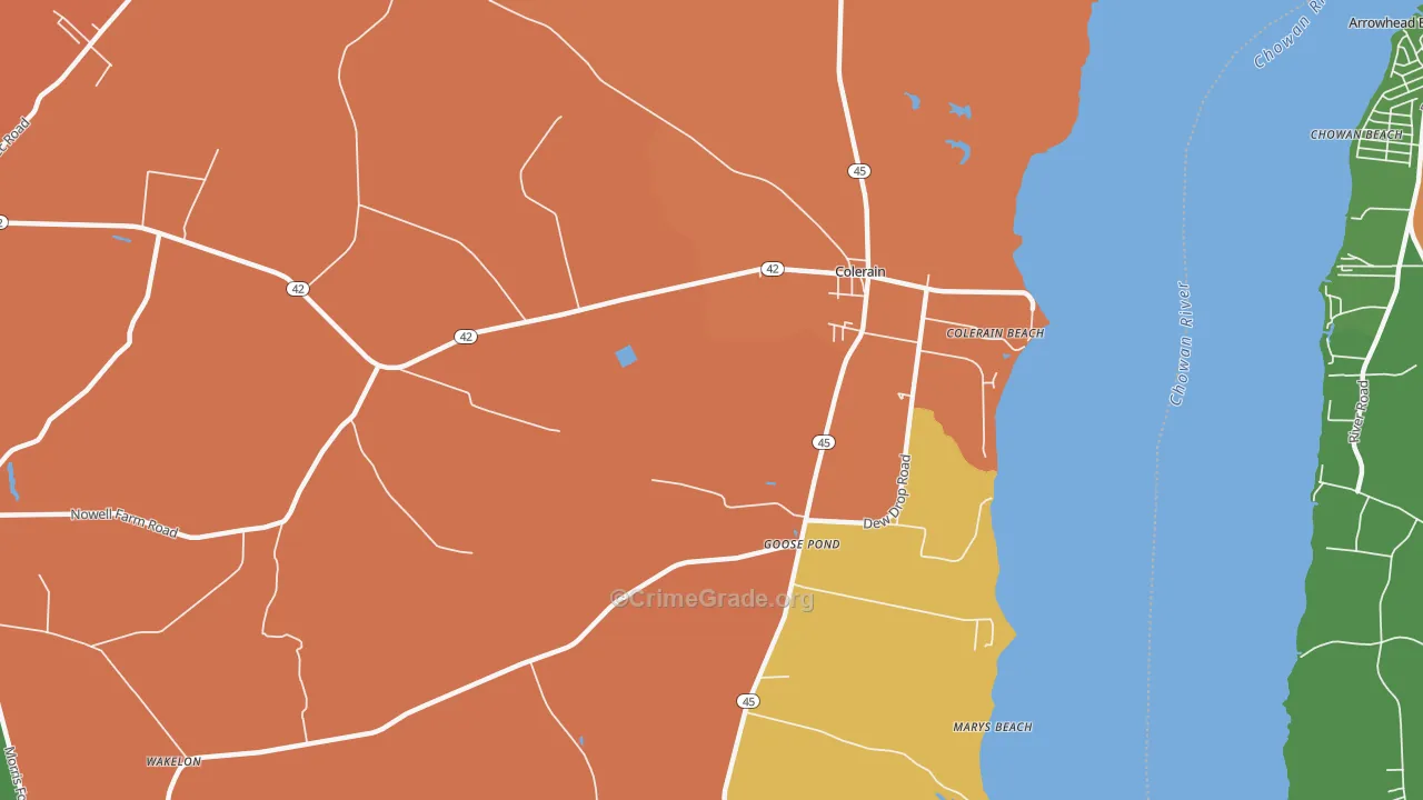 Goose Pond, NC Map of Assault Rates