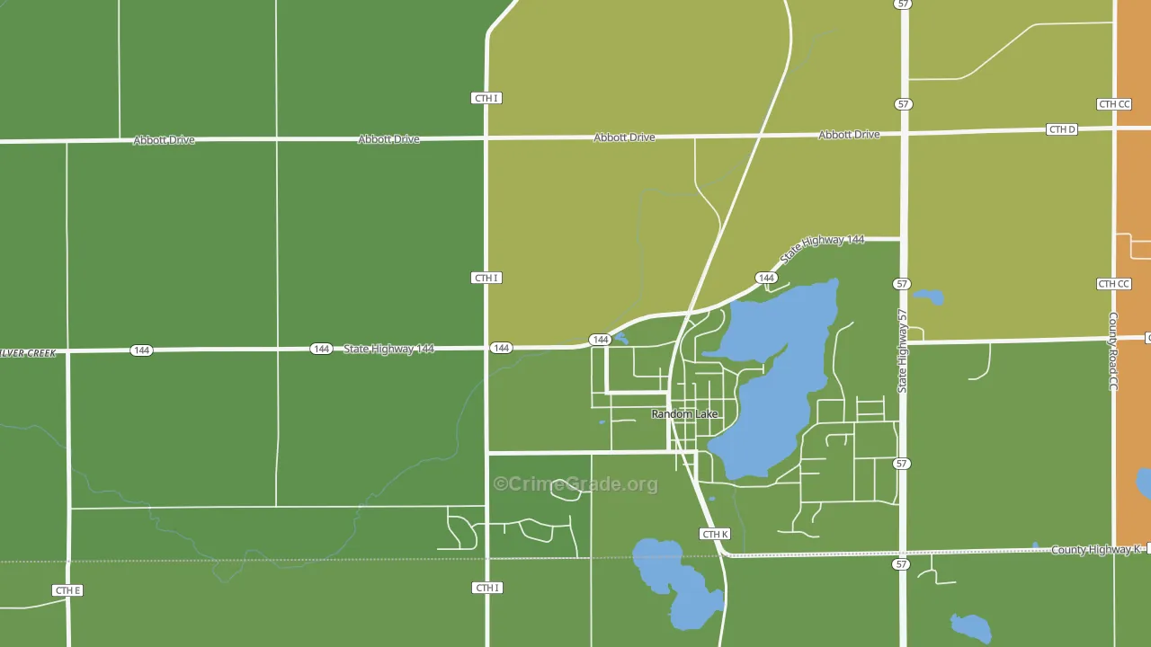 Gooseville, WI Map of Assault Rates