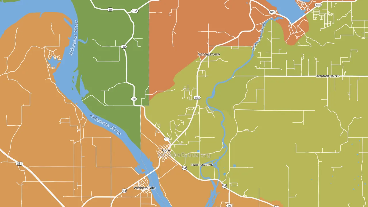 Gore, OK Map of Assault Rates