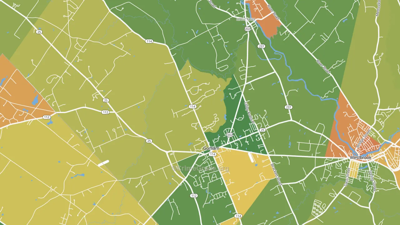 Gorham, ME Map of Assault Rates