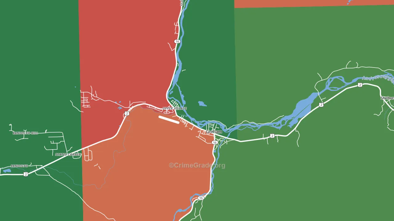 Gorham, NH Map of Assault Rates
