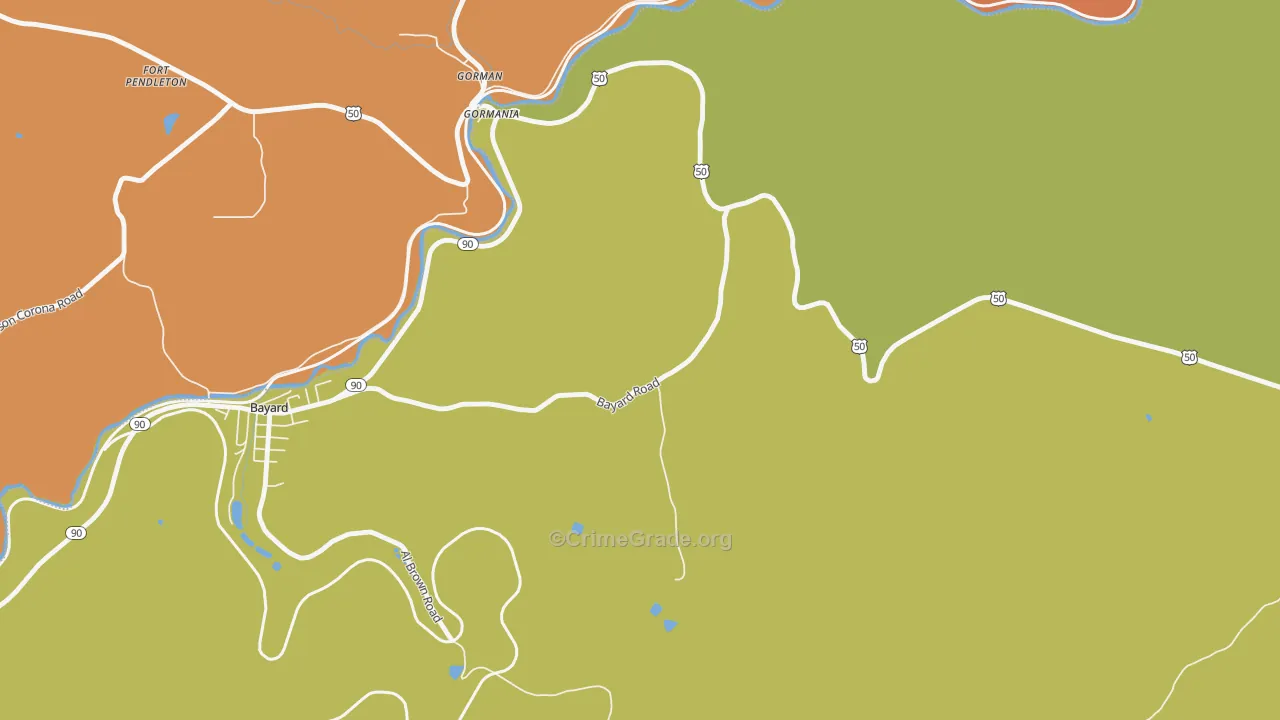 Gormania, WV Map of Assault Rates