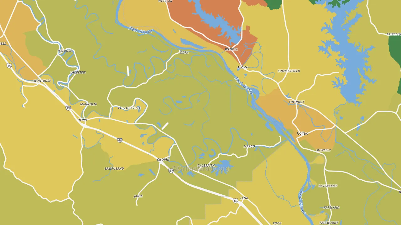 Gorum, LA Map of Assault Rates