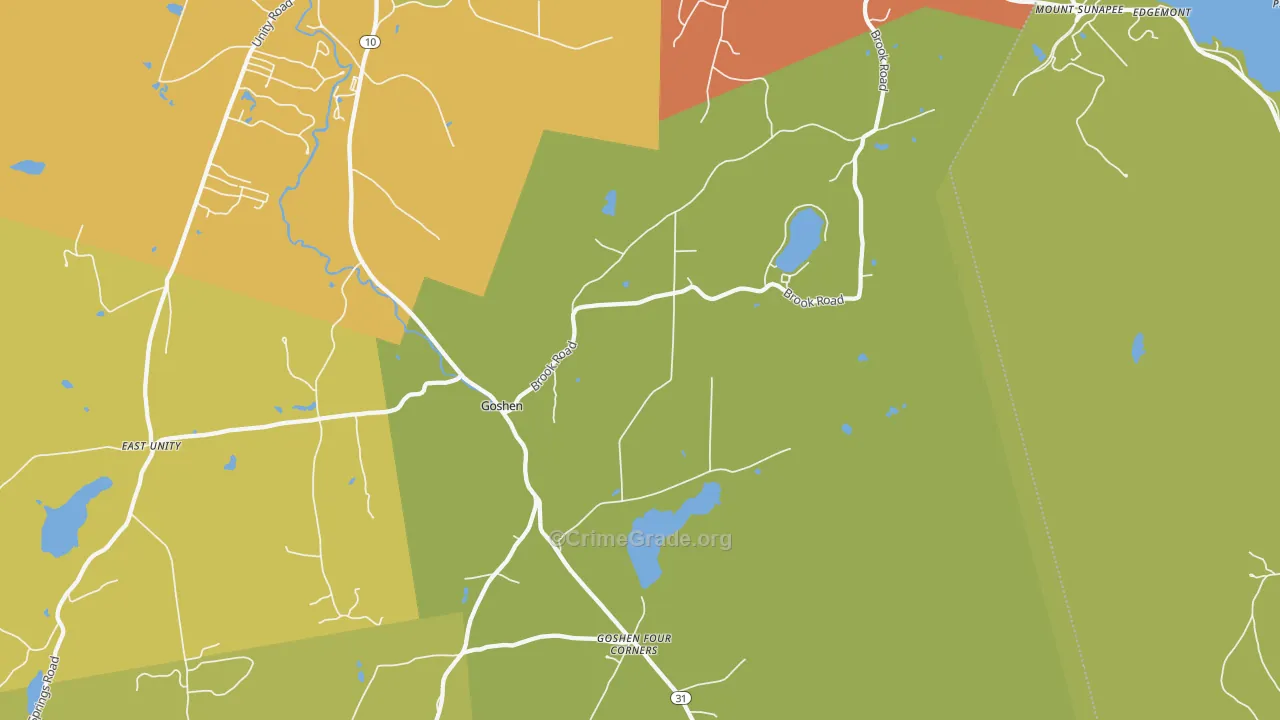 Goshen, NH Map of Assault Rates