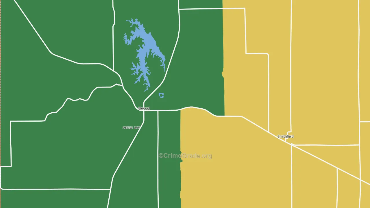 Gosper County, NE Map of Assault Rates