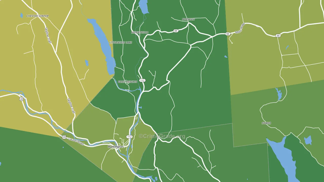 Goss Heights, MA Map of Assault Rates