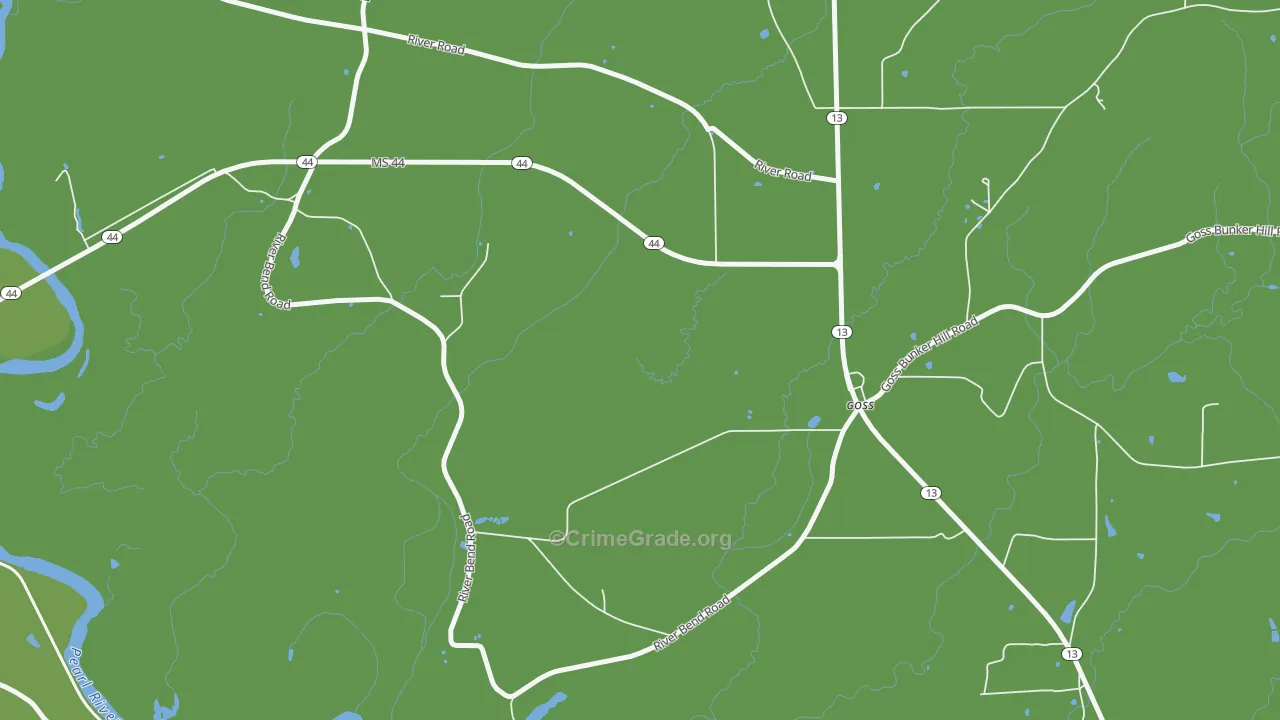Goss, MS Map of Assault Rates