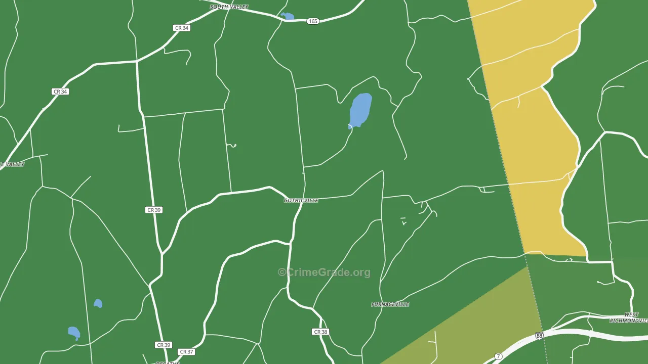 Gothicville, NY Map of Assault Rates