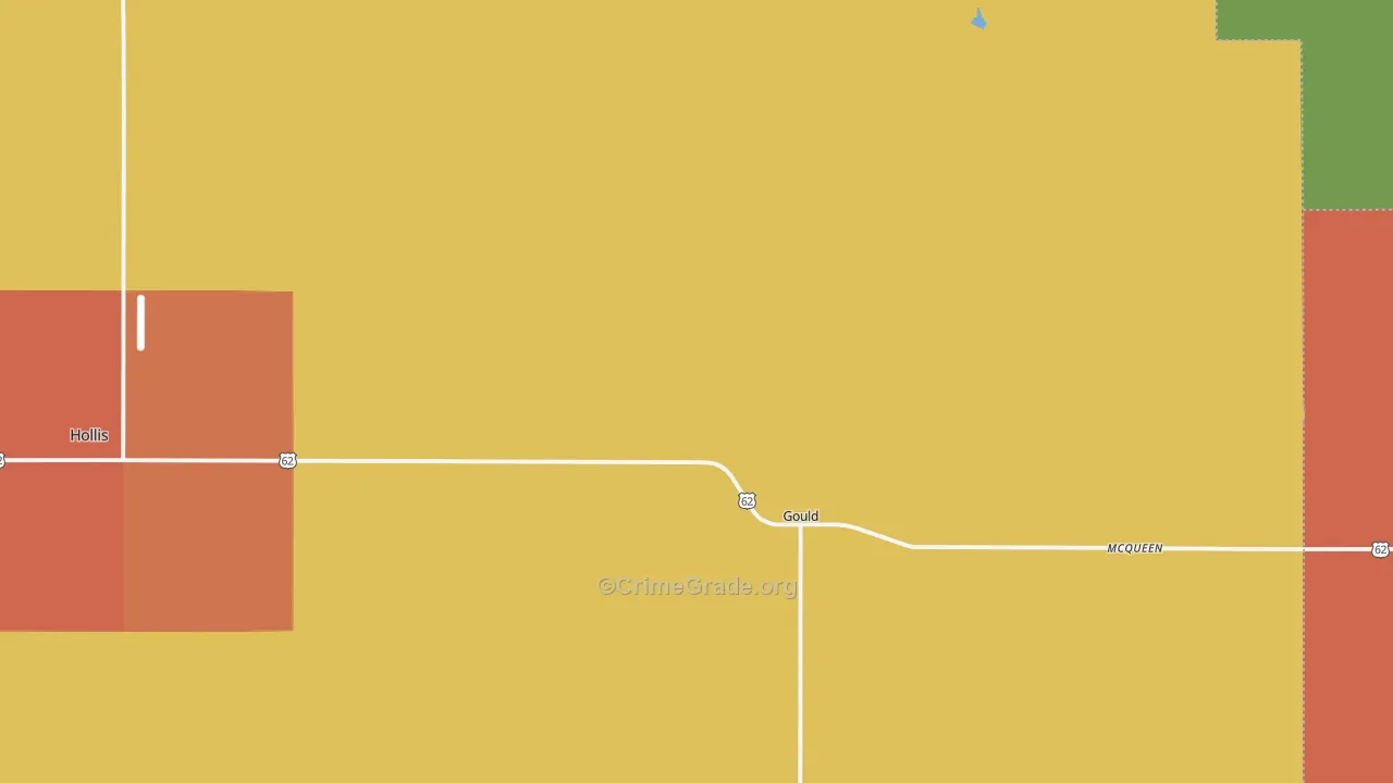 Gould, OK Map of Assault Rates